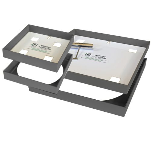 Hide Skimmer Lid Kit 342mm & Access Cover 206mm - Polymer Charcoal (Inlay 25mm-32mm)