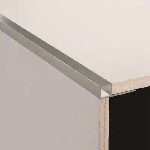 Box Square Edge Aluminum Trim 8mm x 3m (Brushed Nickel) - tsptrims.com.au