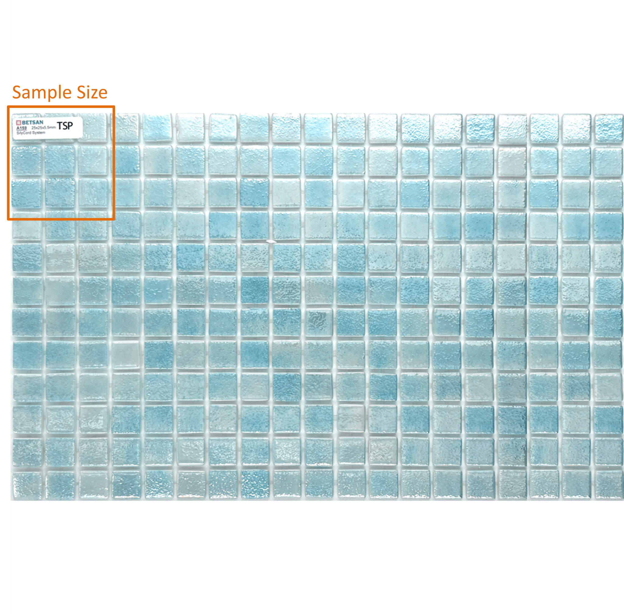 SAMPLE A159 Betsan A159 Glass Mosaic 25mm x 25mm (SAMPLE) - Image 1