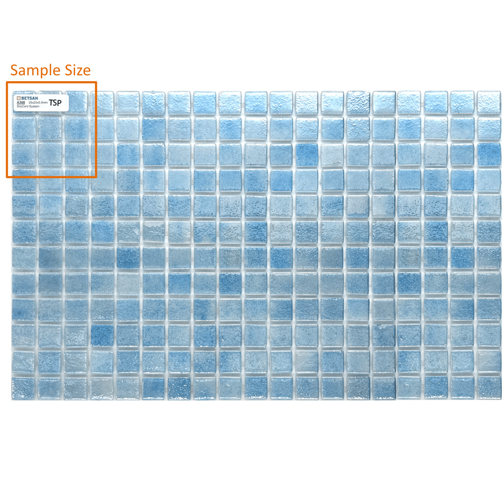 SAMPLE A368 Betsan A368 Glass Mosaic 25mm x 25mm (SAMPLE) - Image 1