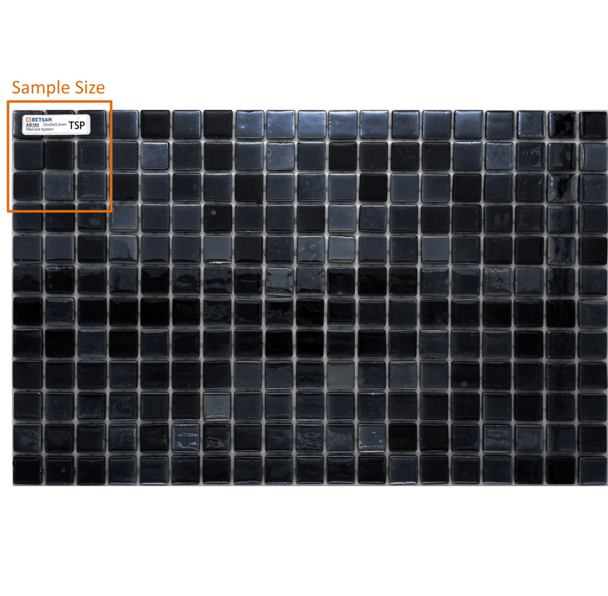 SAMPLE AB164 Betsan AB164 Glass Mosaic 25mm x 25mm (SAMPLE) - Image 1