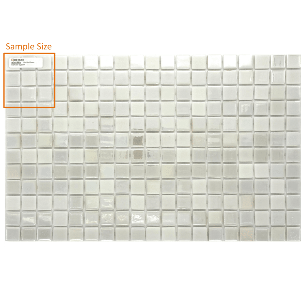 Betsan AG01 Mix Glass Mosaic 25mm x 25mm (SAMPLE) - tsptrims.com.au