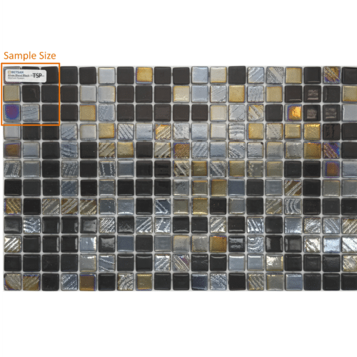 Betsan Alves Blend Black Glass Mosaic 25mm x 25mm (SAMPLE)