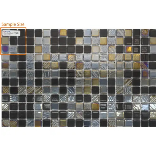Betsan Alves Blend Black Glass Mosaic 25mm x 25mm (SAMPLE)