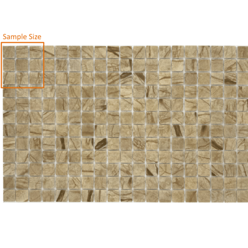 Betsan Cream Stone Matte Glass Mosaic 25mm x 25mm (SAMPLE)