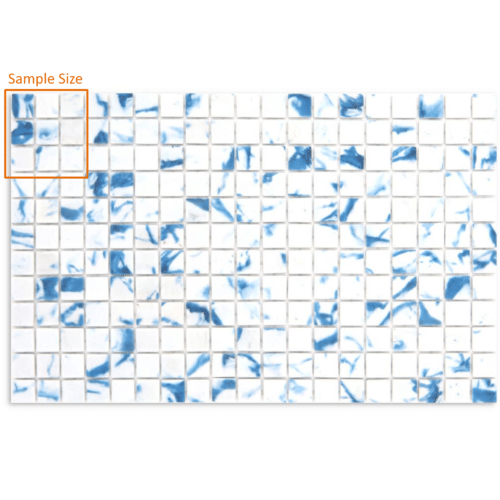 Betsan Lima Blue Matte Glass Mosaic 25mm x 25mm (SAMPLE)