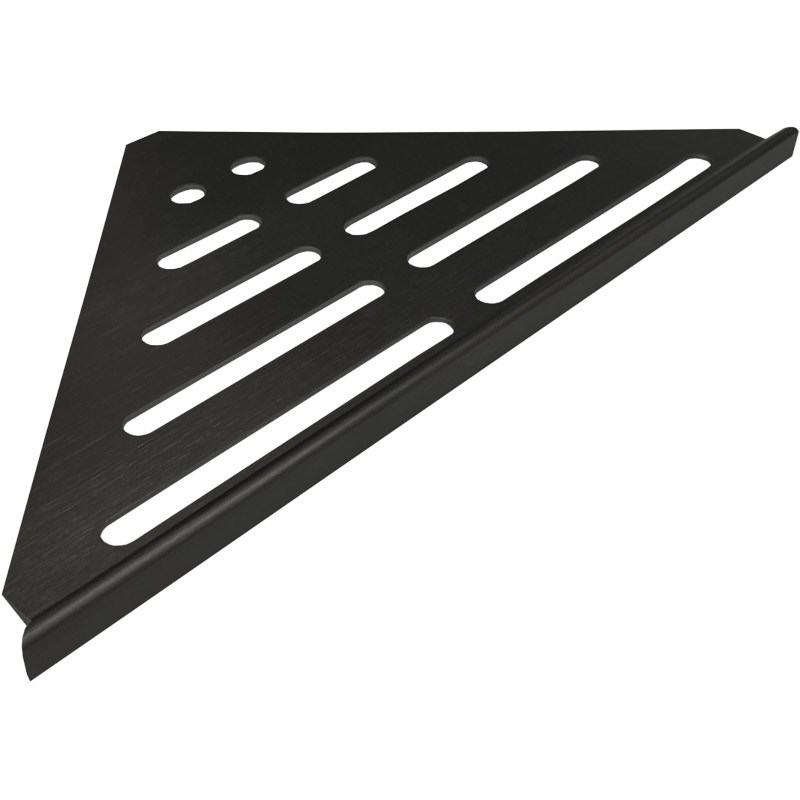 Hayman Aluminium Corner Shelf 346mm - Brushed Black - Image 1