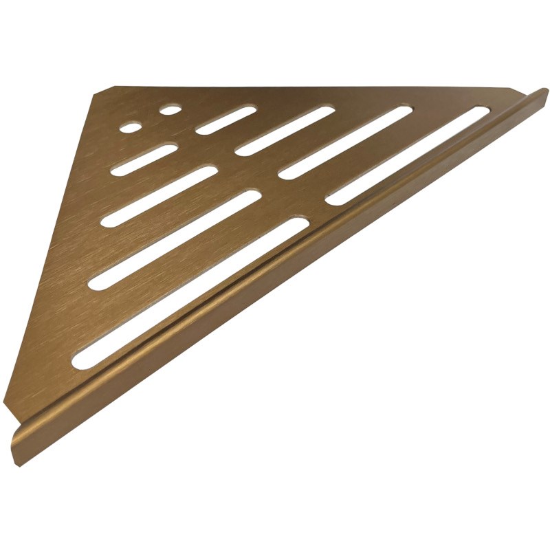 Hayman Aluminium Corner Shelf 346mm - Brushed Copper - Image 1