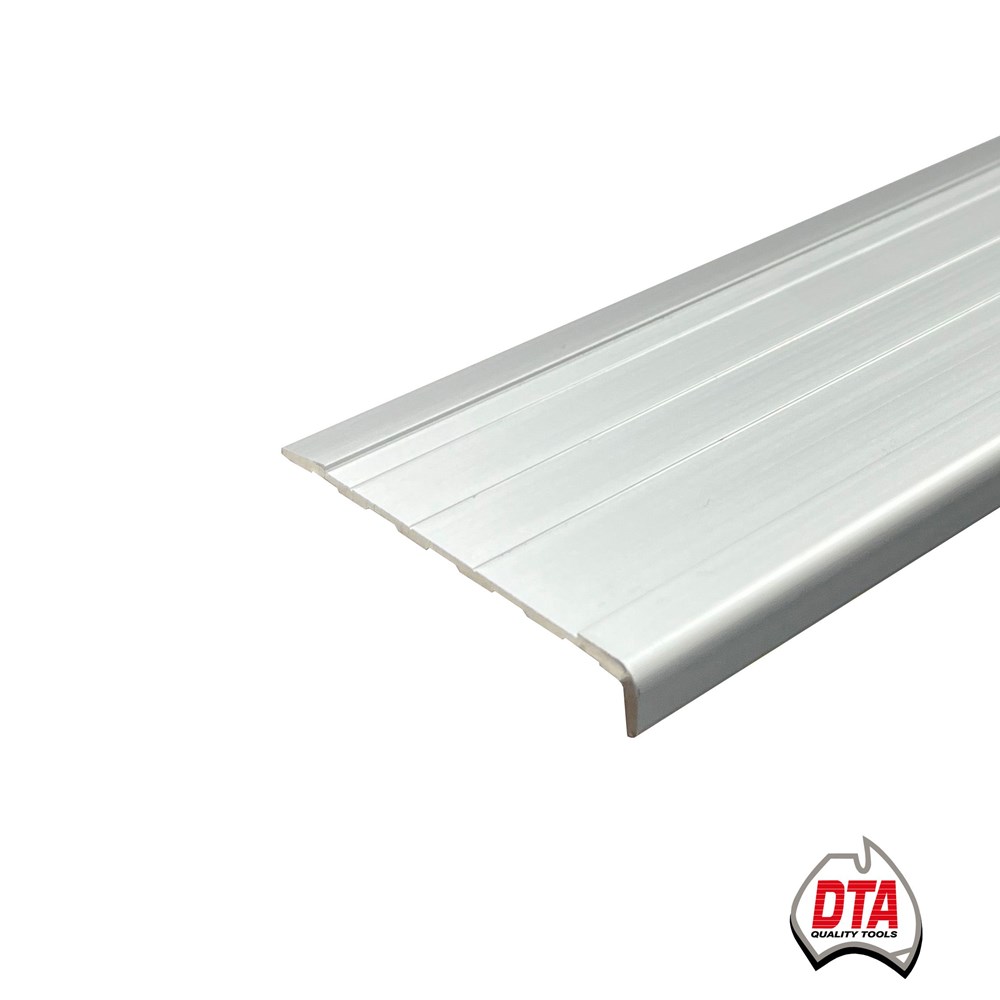 ASN111NMS.jpg Stair Nosing Short Riser 67mm x 3.66m Matt Silver (requires 50mm Insert) - Image 1